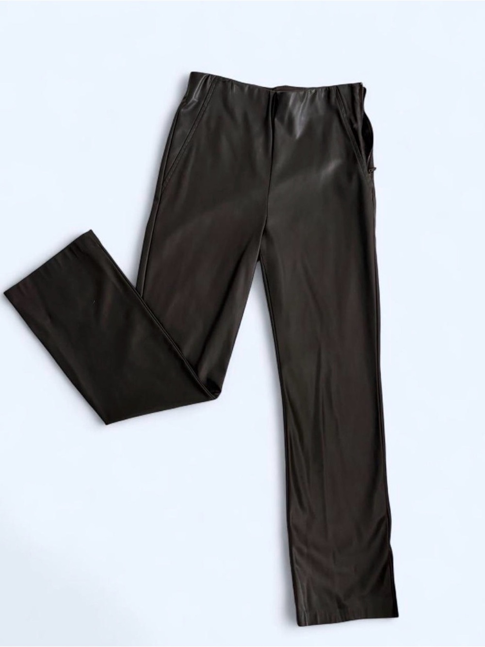 Zara Black Faux Leather Pants